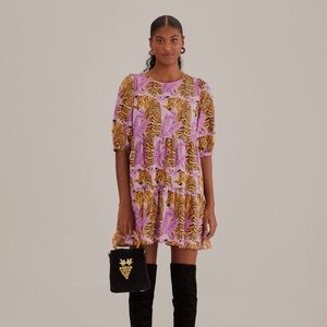 Farm Rio Lavender Tigers Dress size XS